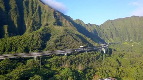 The mountains along the coast