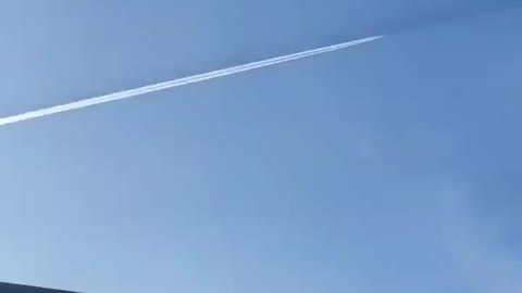 Black line leading the chemtrail