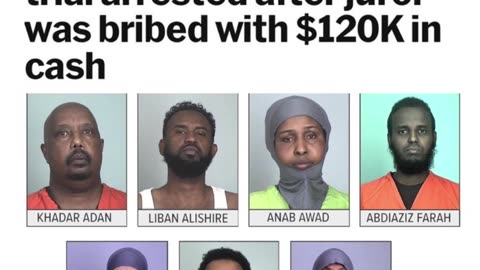 NEWS FLASH - Somalian & East African Migrants Stole $250 Million from Tax-Payer Funded Child Nutrition Program - and just arrested for Bribing a Juror with $120k