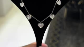 Solid 14K & Natural Diamond Ladies Butterfly Necklace