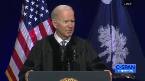 Biden says President Harris during his commencement address at South Carolina University