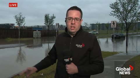 Alberta storms: Calgary airport terminal damaged as hail, heavy rains hit city