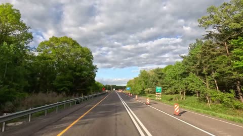 Driving from Lake Ariel Pennsylvania PA Wayne County to New York City NYC Queens Day Night ASMR FF