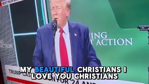 I think Trump said I'ma Christian