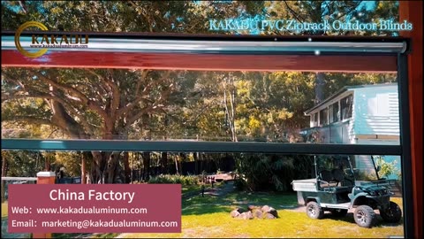 Kakadu Aluminum PVC Ziptrack Outdoor Blinds Zip Screen Outdoor Blinds