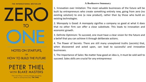 Zero to One by Peter Thiel