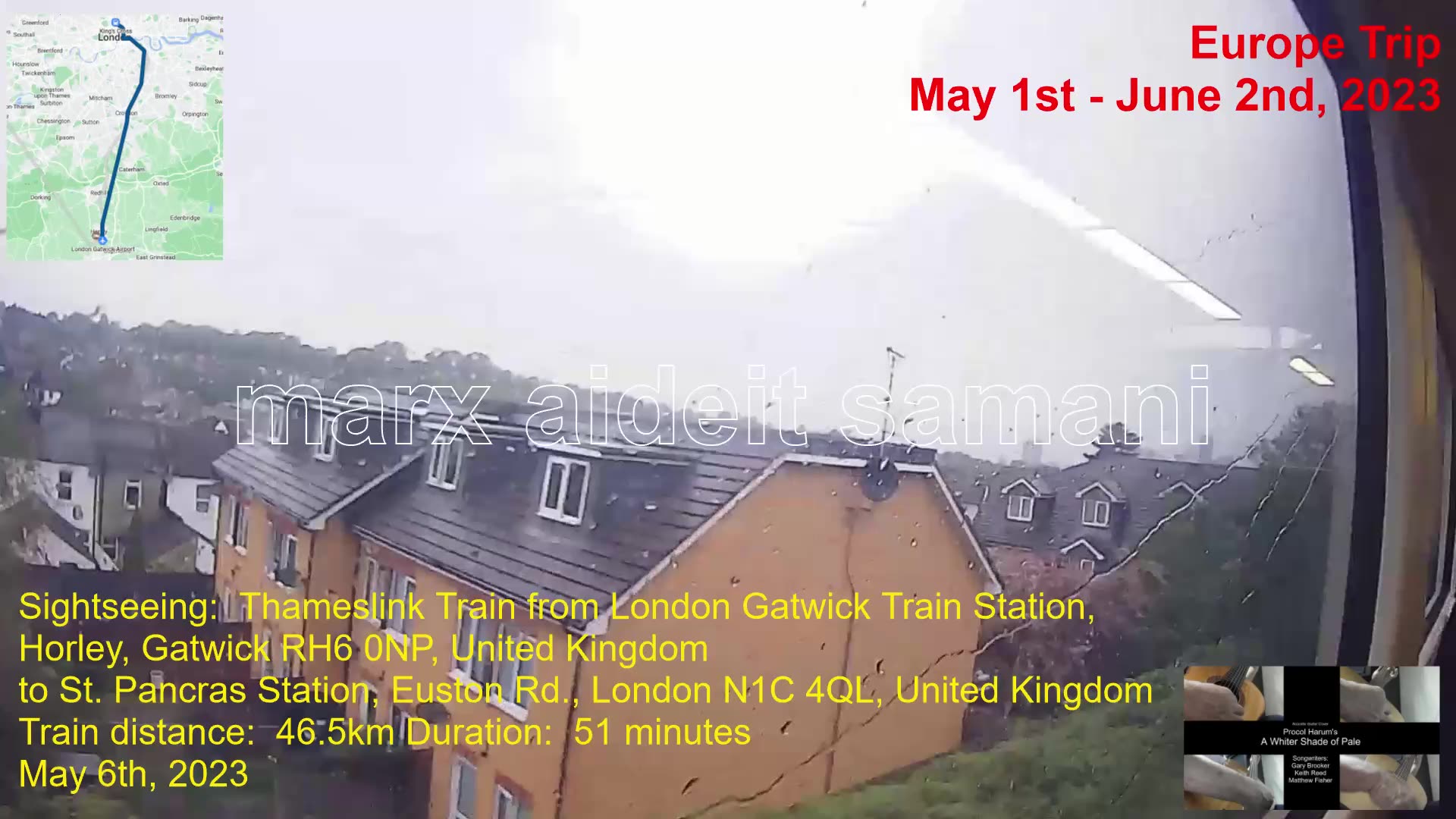 May 6th, 2023 25b Train ride from LGW Train station for train to St ...