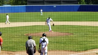 Connor Yawn (2021) pitching at a Perfect Game game September 2018