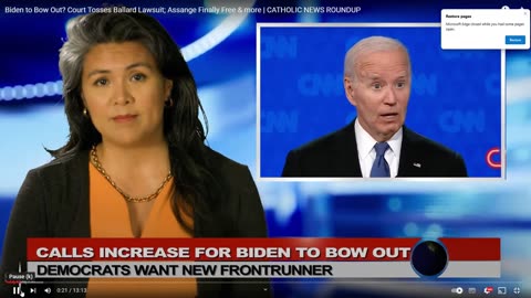 Biden to bow out? Court tosses Ballard's law suit;Assange finally free (Christine Niles) 30-06-24