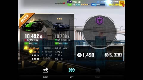 CSR2 Viper GTS 10.492 Shift/Tune - Extra Fusions