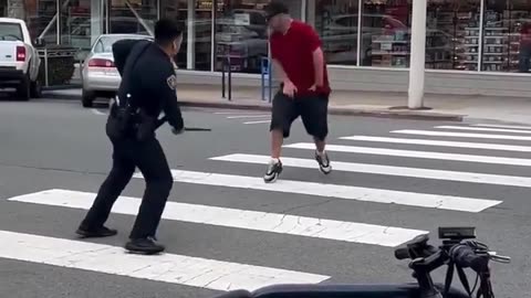 Wimpy Cop Scared of White Tweeker