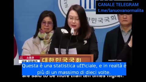 Corea del Sud: conferenza stampa delle vittime da vaccino.
