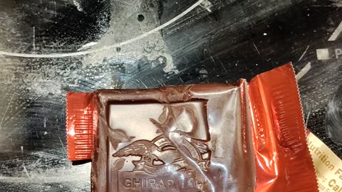 Eating Ghiradelli Chocolate Squares, Dark Chocolate, Dbn, MI, 1/3/24