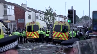 Violent clashes with UK police after young girls killed