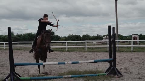 Horse jumping || horse riding