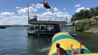 Launching People into a Lake on Labor Day