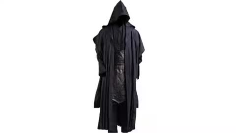 Cosplaysky Adult Outfit for Jedi Costume Halloween Robe Tunic Hooded Uniform