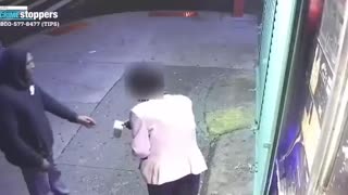 NY Elderly Woman ROBBED While Stopping To Donate Money