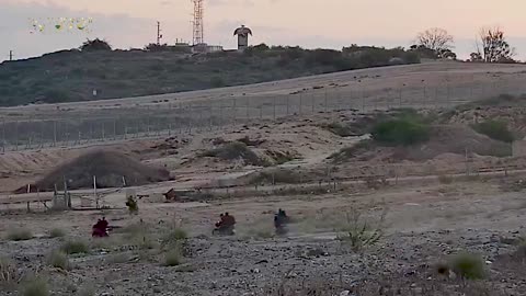 Scenes from the Al-Qassam Brigades crossing