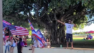 Free Hawaii/Trump Rally Ala Moana, Oahu, Hawaii