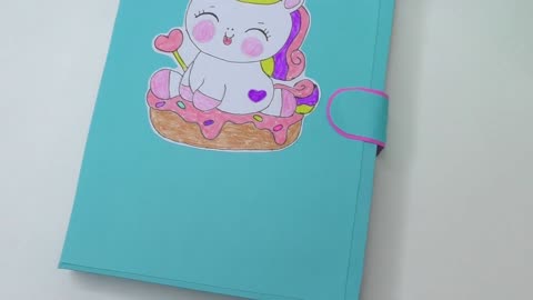 DIY UNICORN CRAFTS II How to make a cute folder organizer for stationery