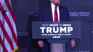 Trump mocks Biden by appearing clueless on stage