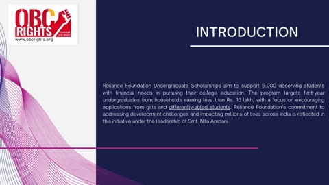 How to get the Reliance Foundation Undergraduate Scholarship