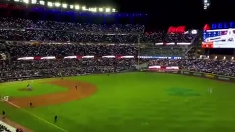 TRUMP JOINS BRAVES FANS IN THE TOMAHAWK CHOP