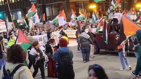 Pro Palestine Demonstration - Chicago, 10/11/23