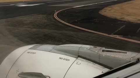 Rolling out to the runway in Japan