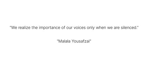 Thought by malala yousufzai