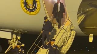 Plane Tired: COVID Biden Looks Exhausted Walking Off Air Force One in Delaware [Watch]