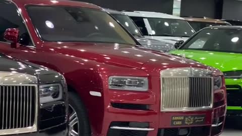 Rolls-Royce best of the world car red colour all showroom