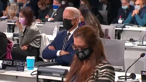 Biden Falls Asleep At Climate Change Conference