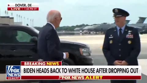 BREAKING: Biden Slowly Stumbles Onto Air Force One In First Sighting Since Dropping Out
