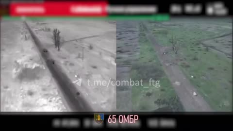 Russian soldiers riding a motorbike hit a mine deployed via drone