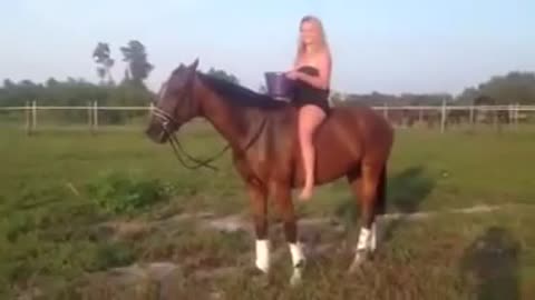 ALS Ice Bucket Challenge On A Horse Epic Fail!