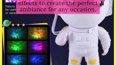 Galaxy Star Projector Starry Sky Night Light Astronaut Lamp