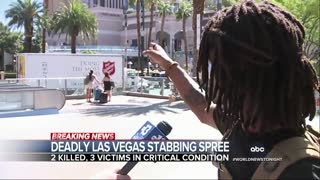 Stabbing outside Las Vegas casino kills 2, leaves 3 wounded