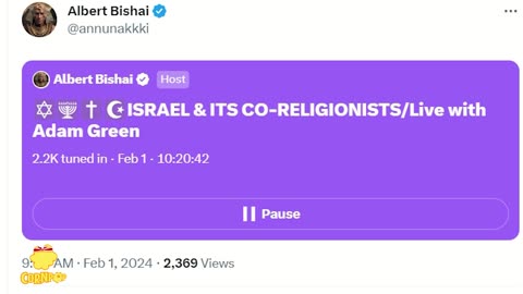 Israel & it's co-religionists Albert Bishai Adam Green pt1☢Most⚠ BANNED ❌ 🌌🚀ON 𝕏