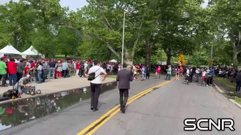 WOAH. This is line to get into the Trump rally in the Bronx, 2+ hours before.