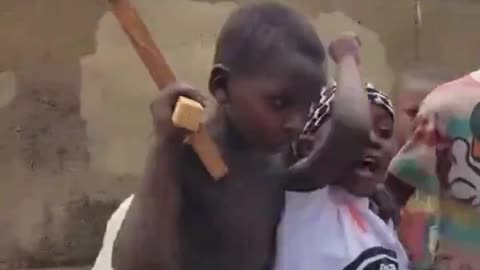 Children in Uganda recreate the Heroic Trump response to a Failed Assassination attempt