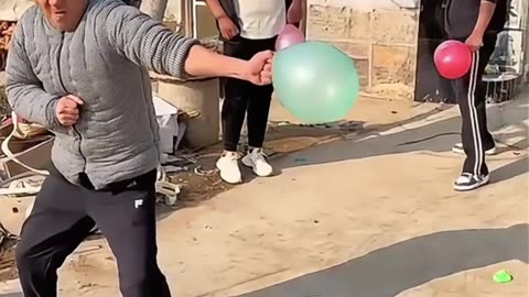 Balloon bursting game without touching the body | FuNDODey | chanes funny video