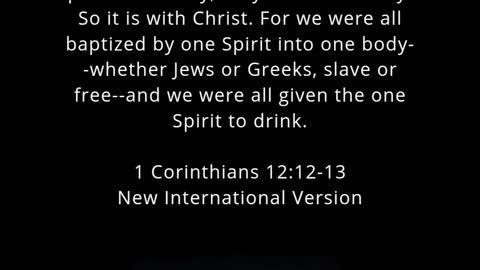 ✝️ Today's Bible Verse 1 Corinthians 12:12-13