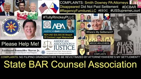 US Supreme Court / Smith Downey PA / Victim Complaints Settlement Never Paid / Regency Furniture LLC / Supreme Court Philippines / DCBAR / Tully Rinckey PLLC