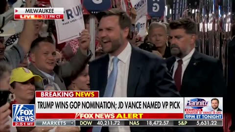 JD Vance Walks Into RNC Convention