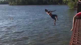 Lake sinclair bridge backflip