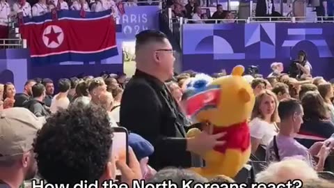 Man Dressed up as Kim Jong-un In Front of North Koreans at the Olympics