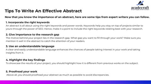 Crafting Compelling Abstracts: Insights From Expert Writers