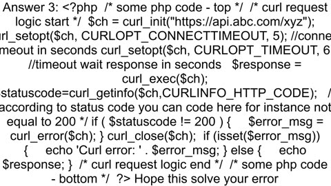 php curl error handling is not taking effect